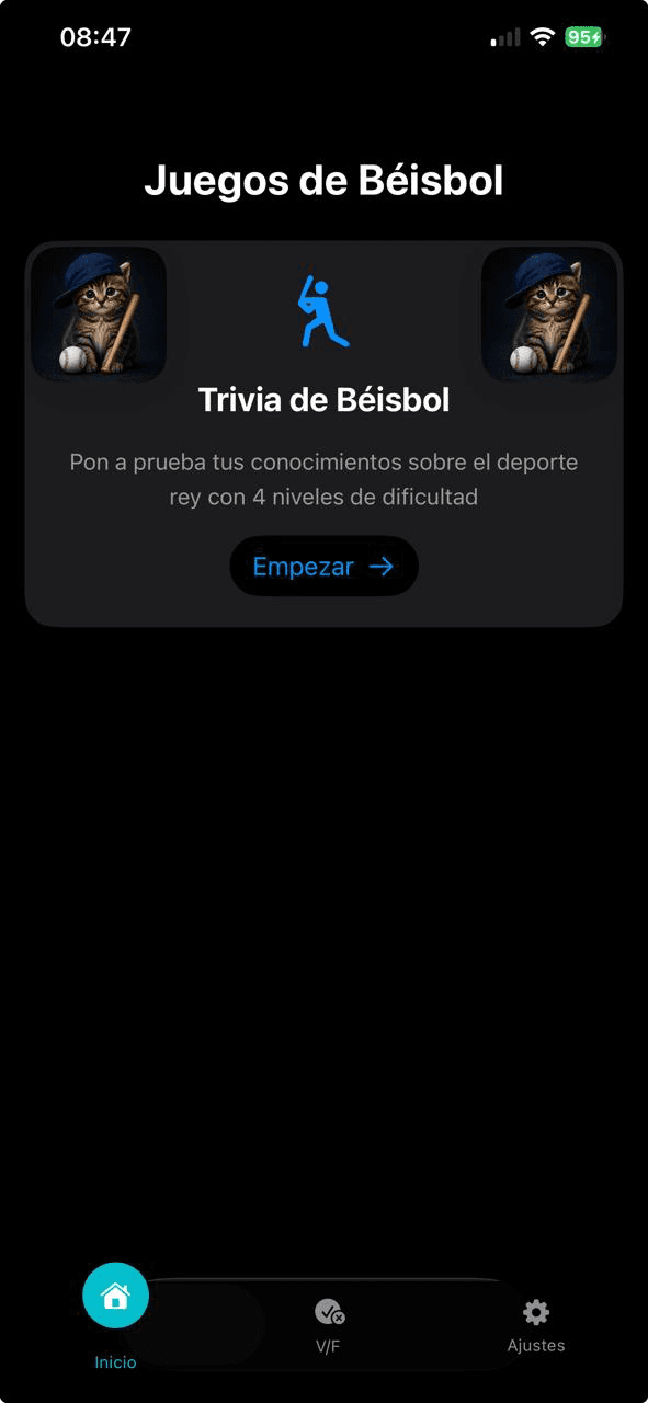 Baseball Trivia One App Screenshot