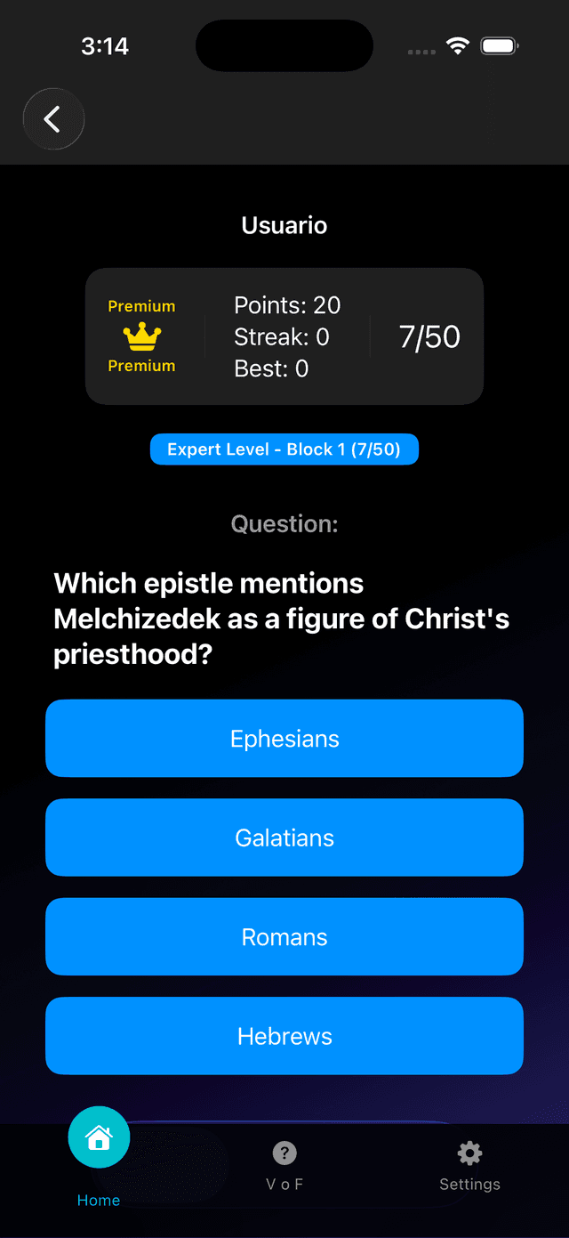 Trivia Biblia Evangélica Screenshot 2