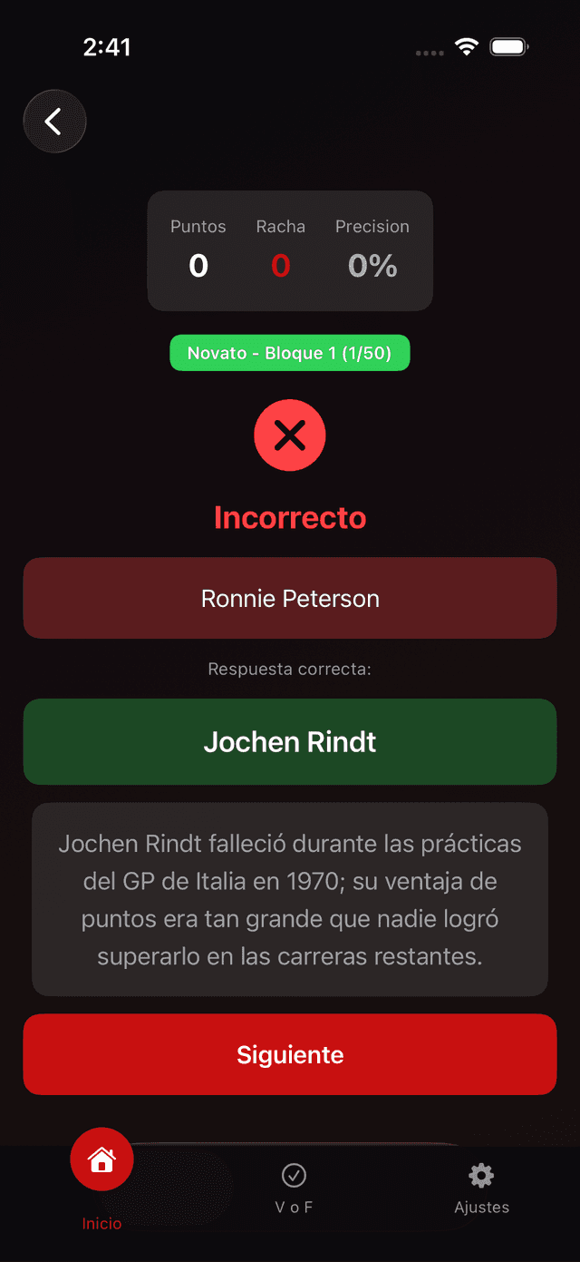 Formula One Trivia Screenshot 2