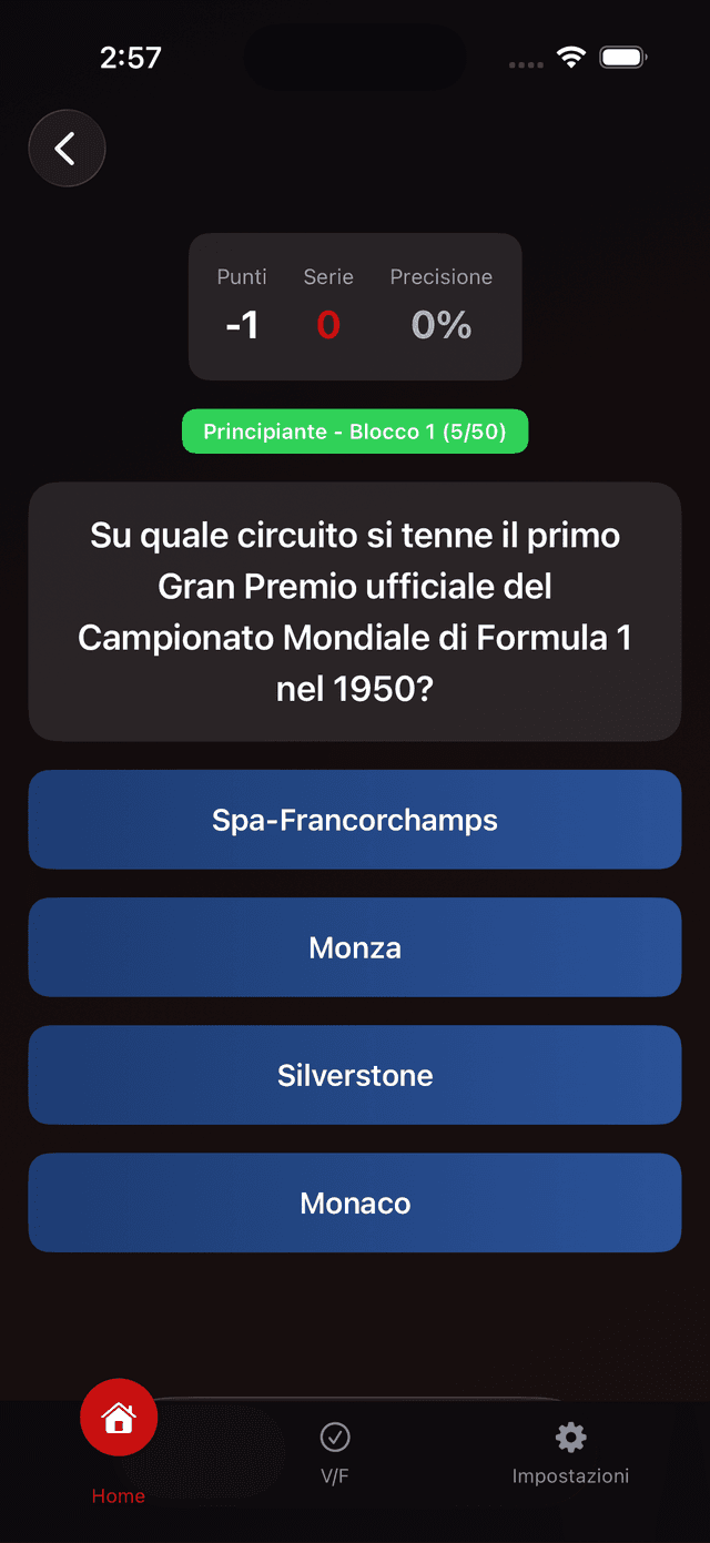 Formula One Trivia Screenshot 1