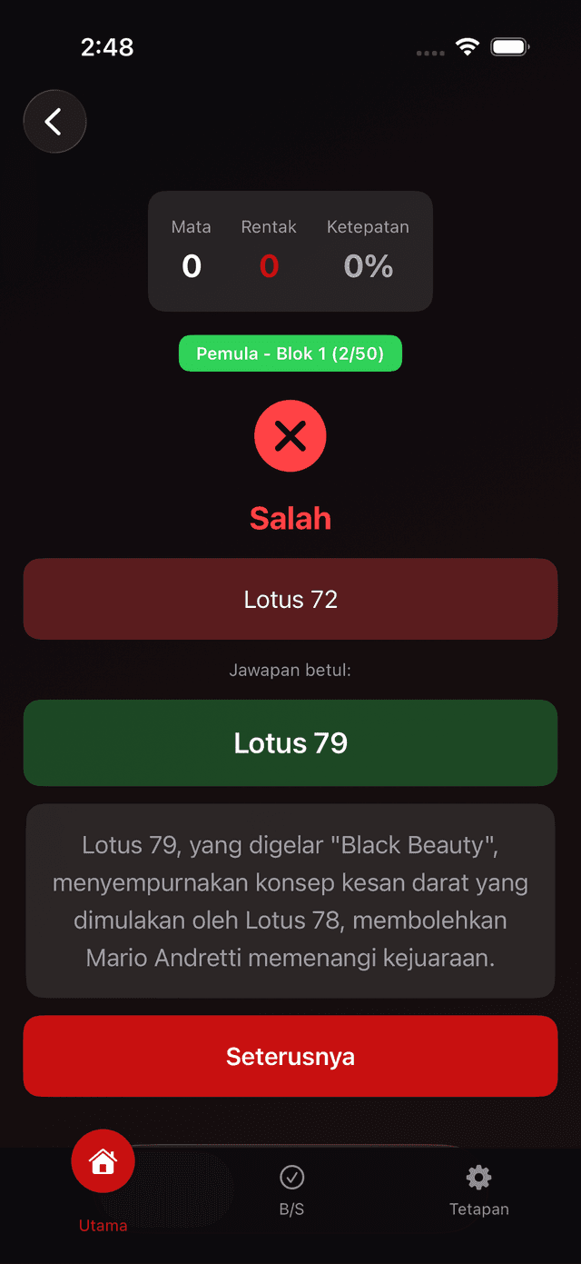 Formula One Trivia Screenshot 2