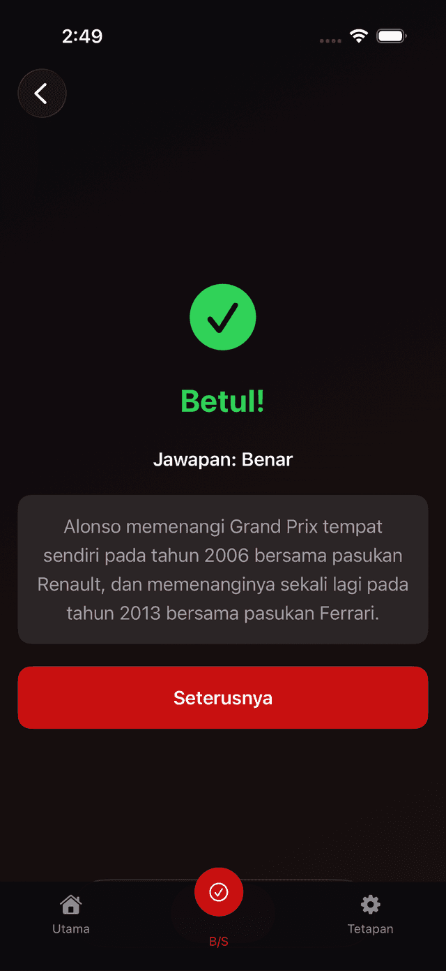 Formula One Trivia Screenshot 5