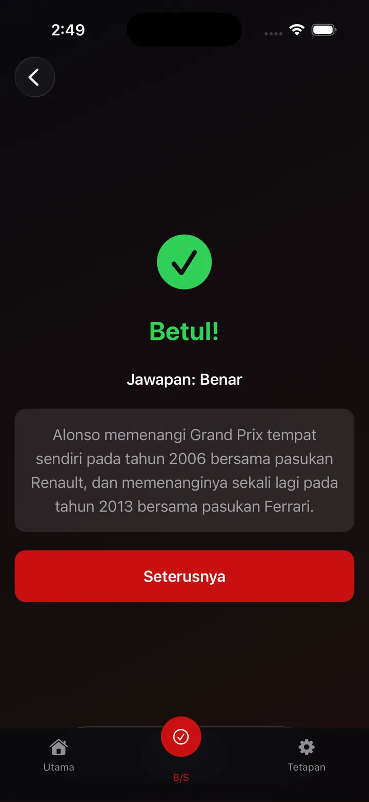 Formula One Trivia Screenshot 5