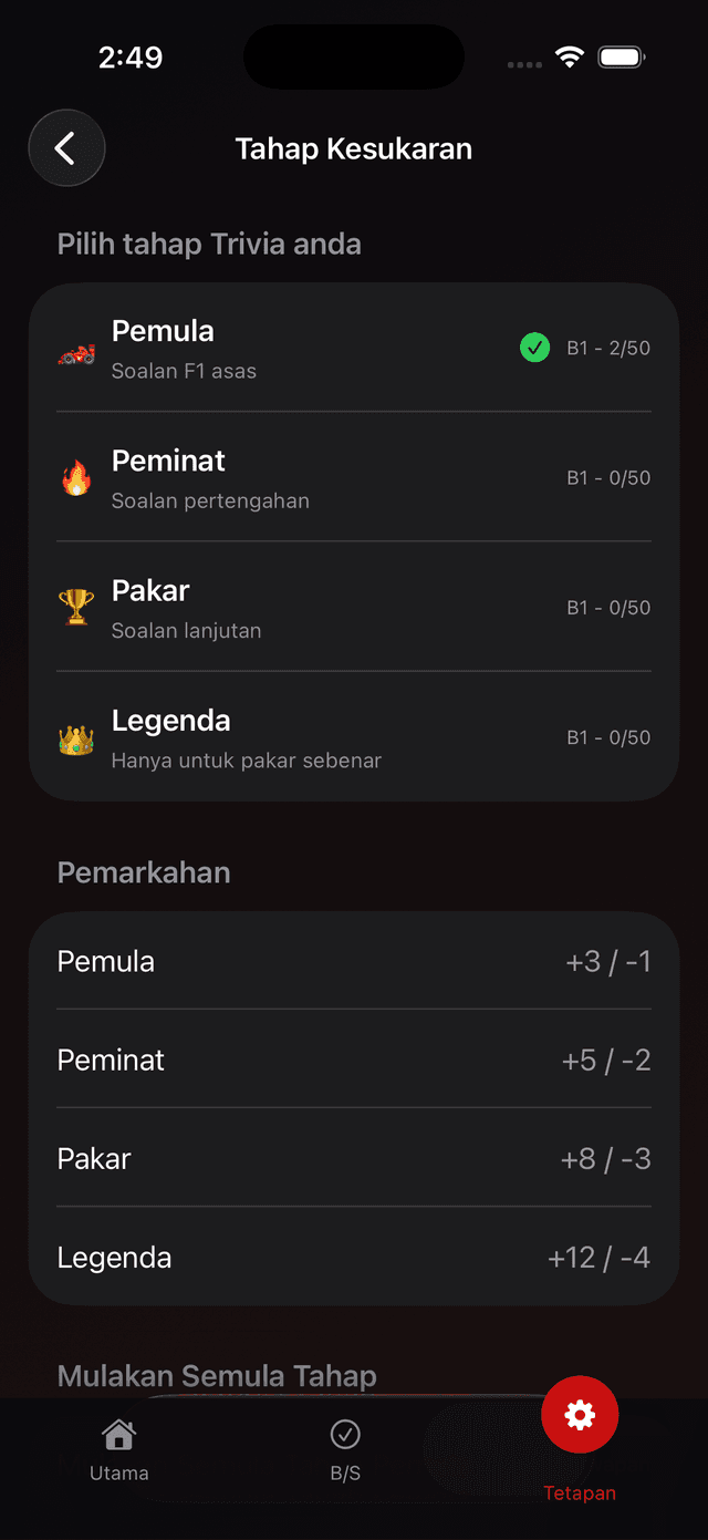 Formula One Trivia Screenshot 6