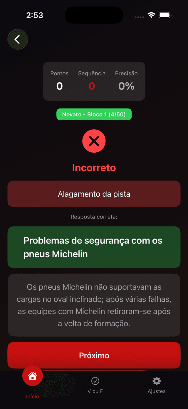 Formula One Trivia Screenshot 2