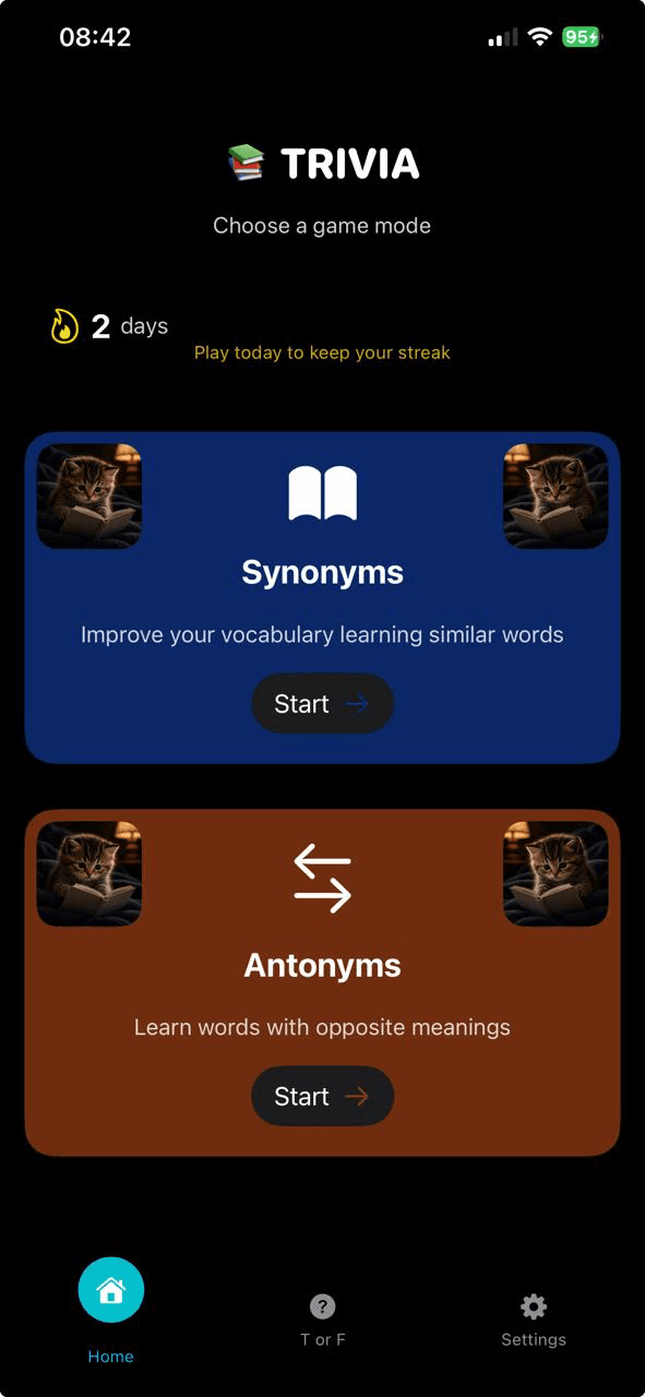 Trivia Sinónimos Antónimos Screenshot 1
