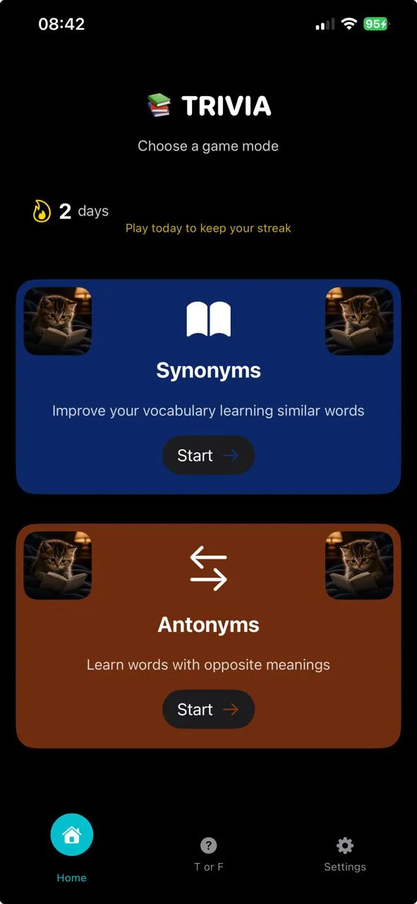 Trivia Sinónimos App Screenshot