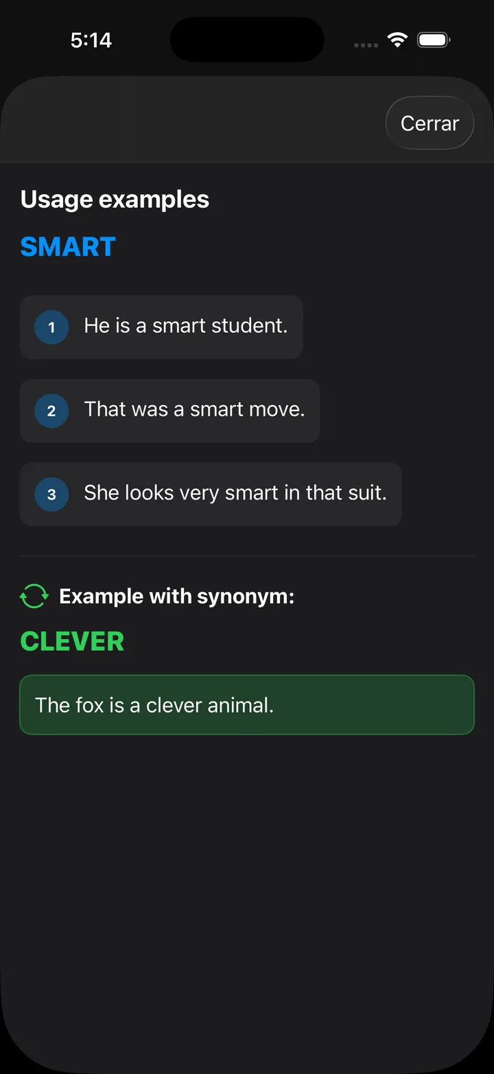 Trivia Sinónimos Antónimos Screenshot 4