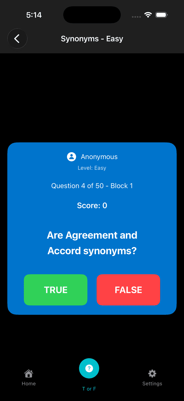 Trivia Sinónimos Antónimos Screenshot 6
