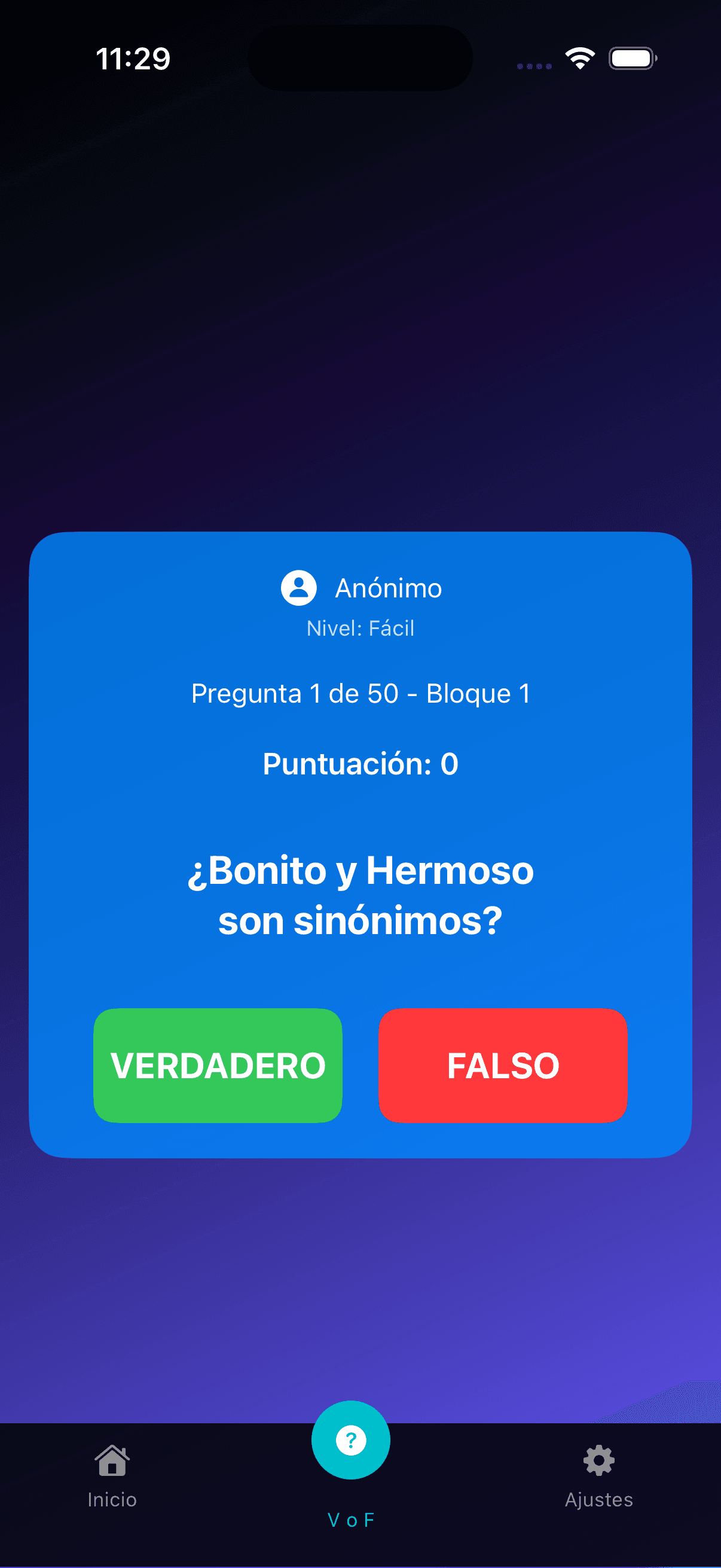 Pregunta de Sinónimos