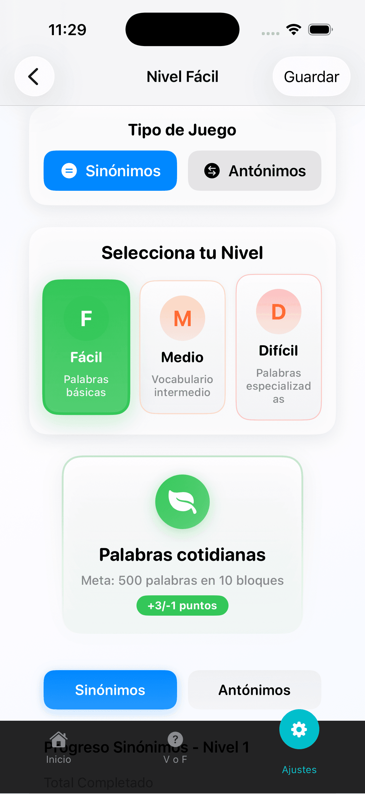 Pregunta de Antónimos