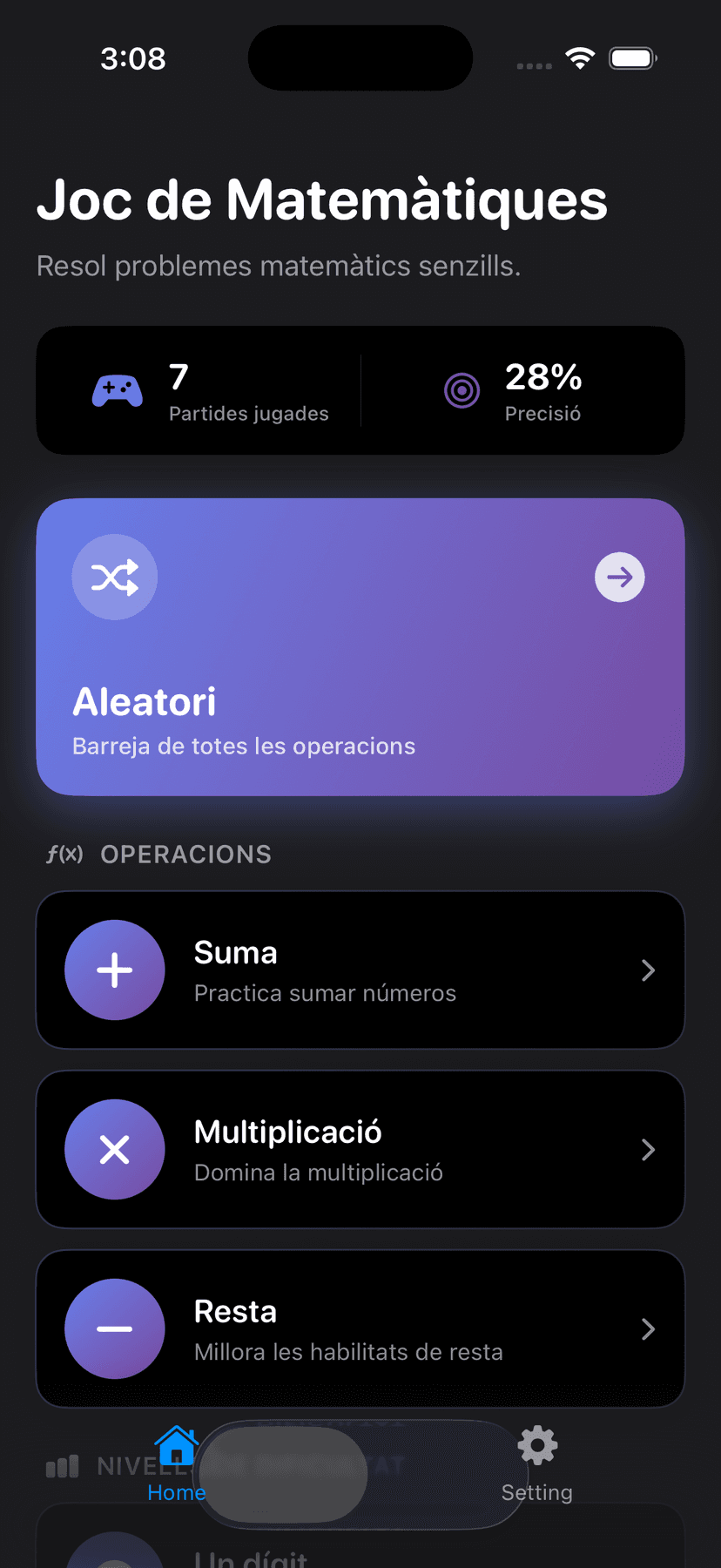 TriviaMathUno App Screenshot