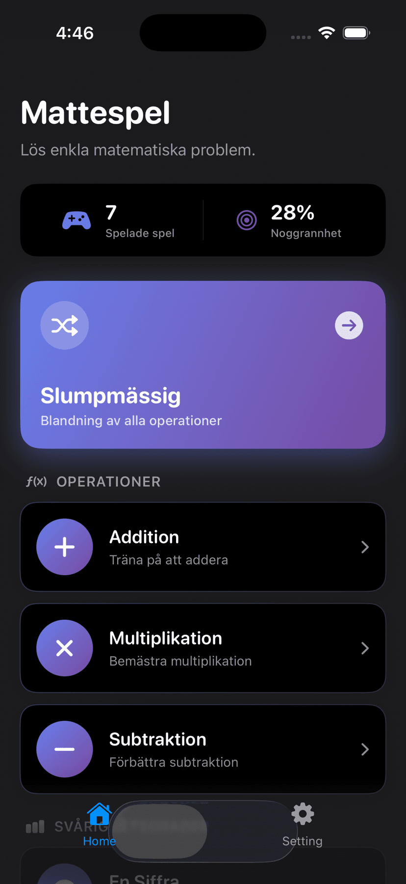 TriviaMathUno App Screenshot