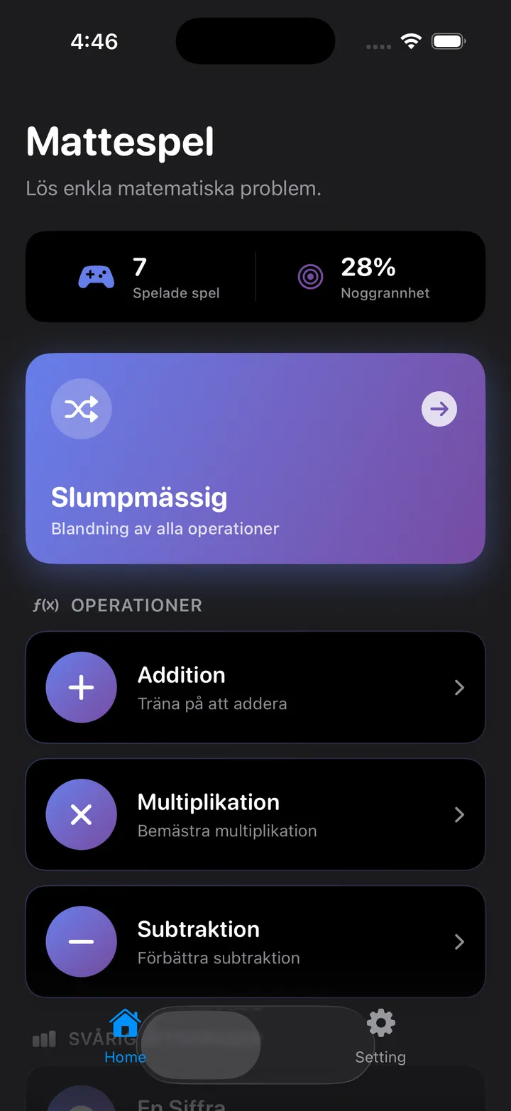 TriviaMathUno App Screenshot