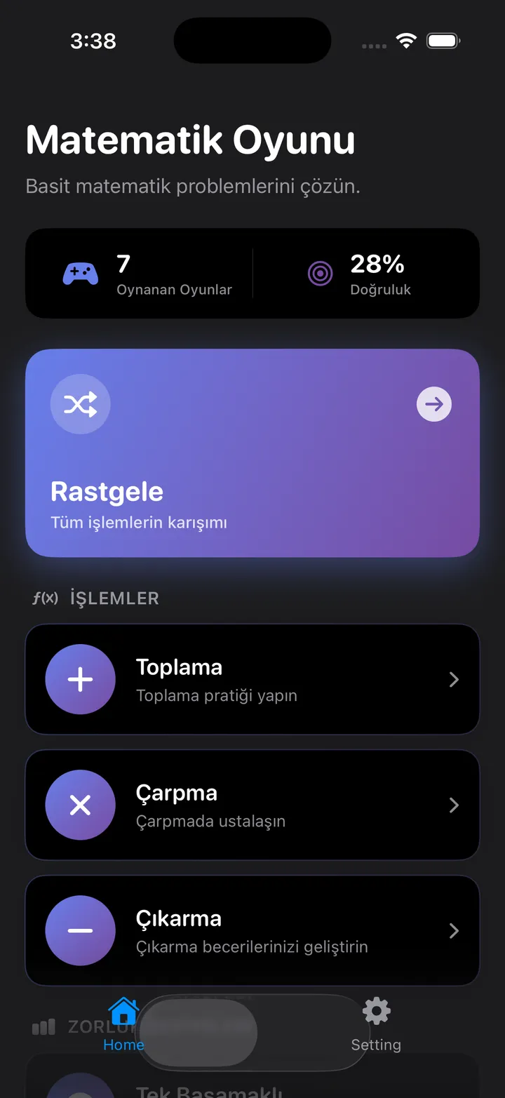 TriviaMathUno App Screenshot