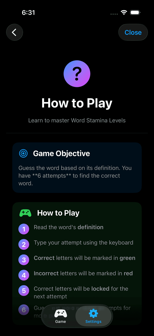 Word Stamina Screenshot 7