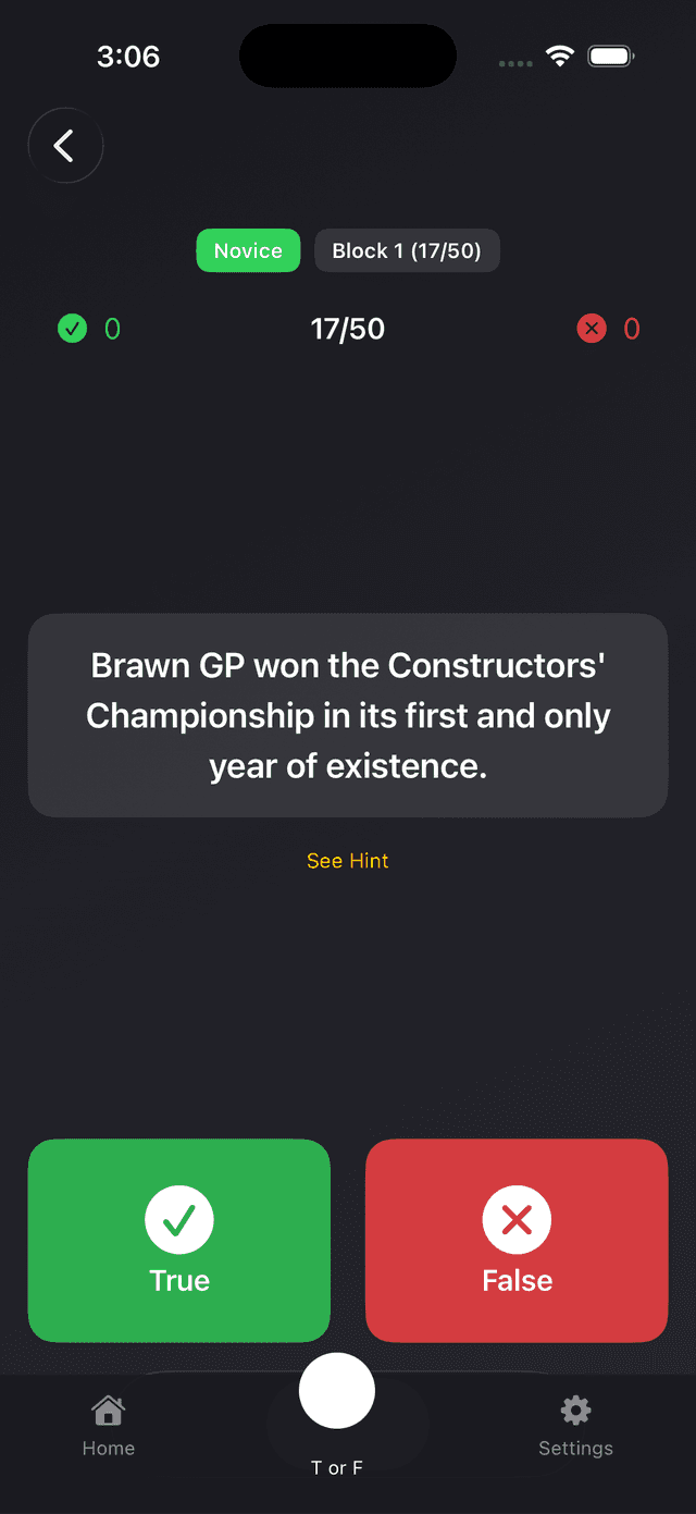 Formula One Trivia Screenshot 4