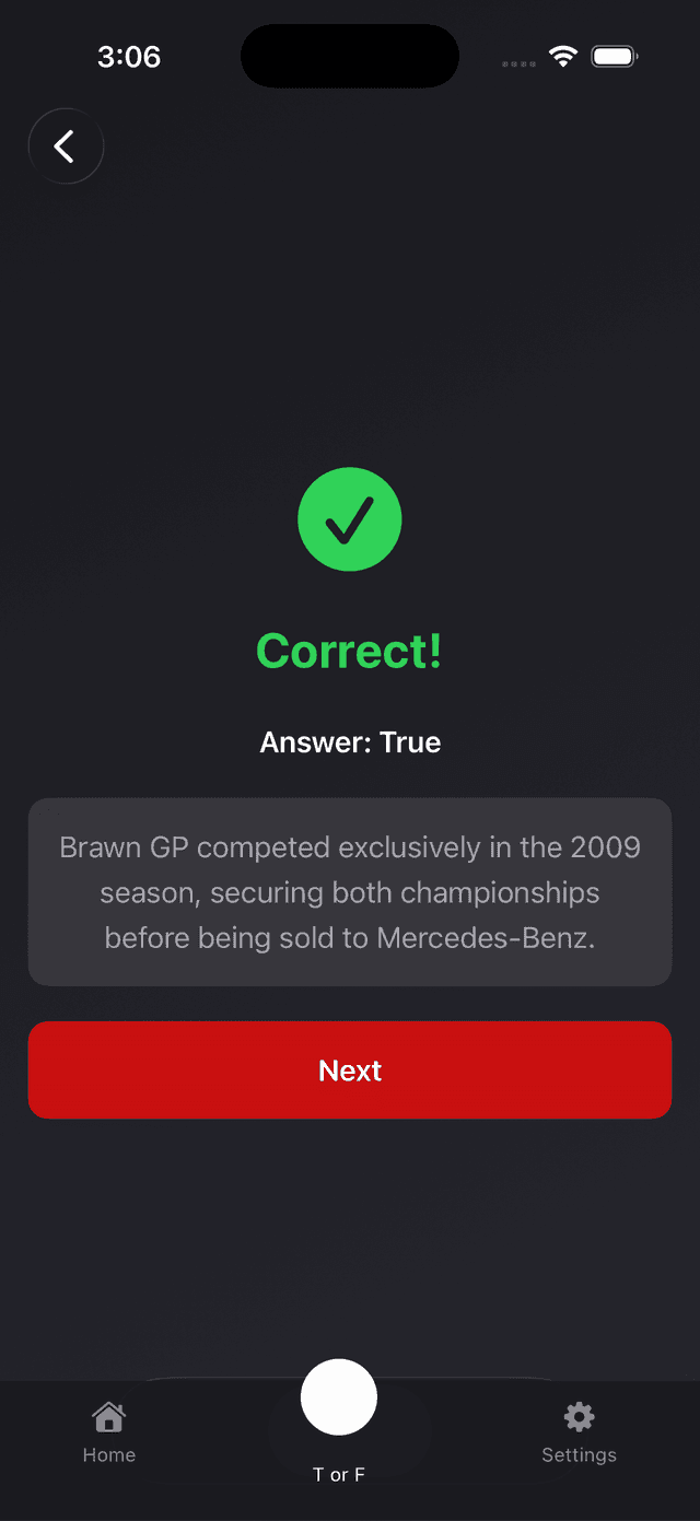 Formula One Trivia Screenshot 5
